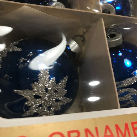 Vintage 3 Boxes Red and Blue Mercury Glass Christmas Ornaments - Picture 8 of 13